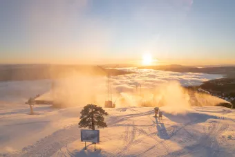 Snökanoner i Norefjell