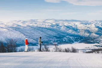 En bild på skidåkare i Geilo