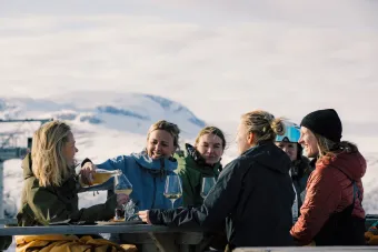 En bild på skidåkare i Geilo