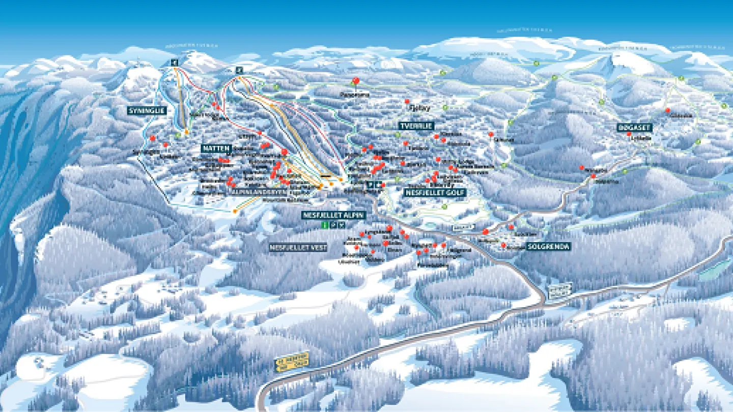 Nesfjellet boendekarta