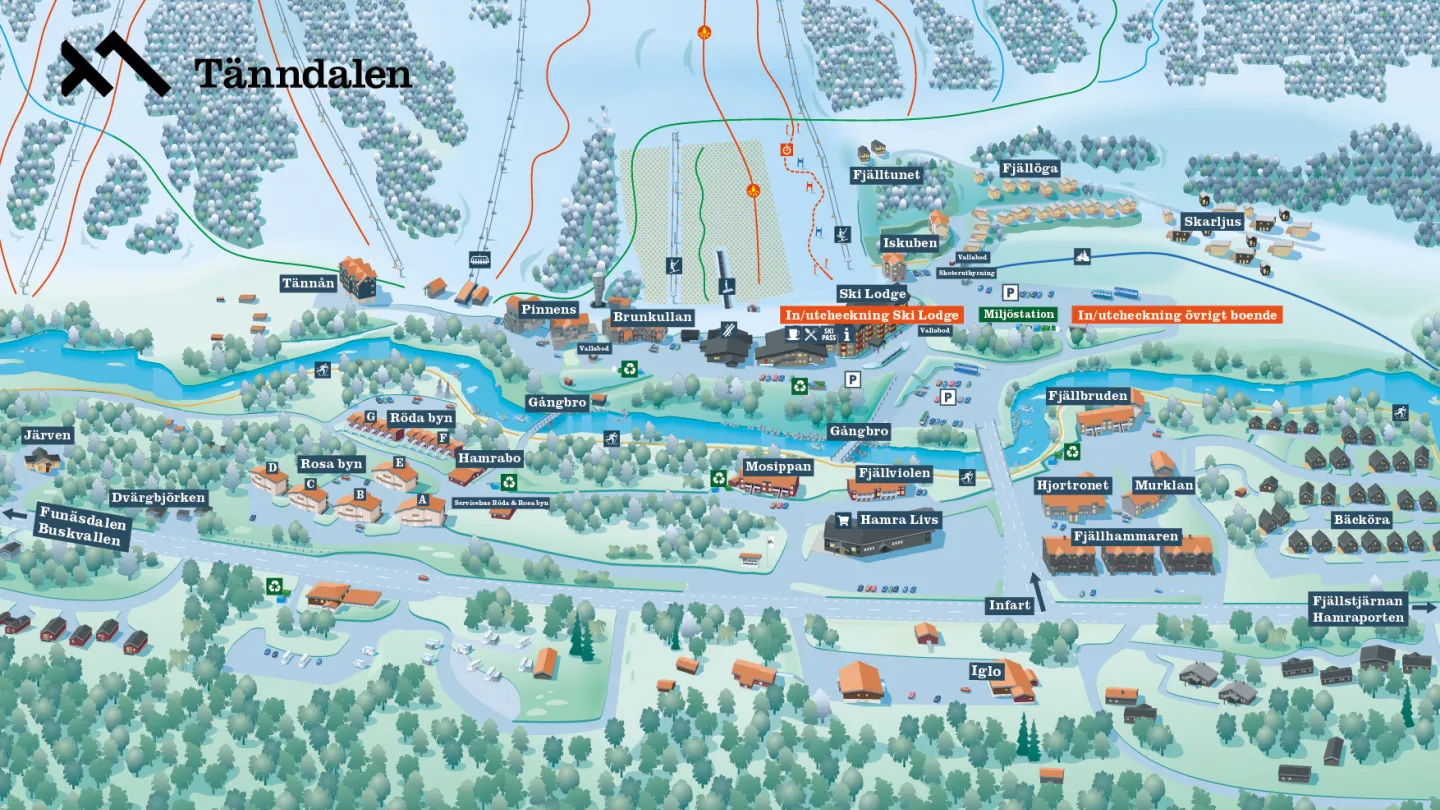 Områdeskarta Tänndalen