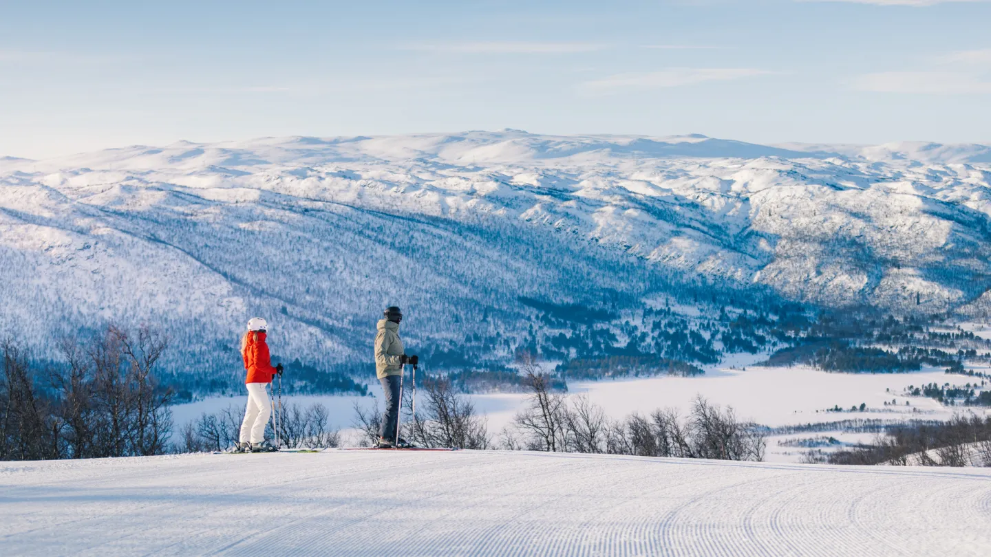 En bild på skidåkare i Geilo