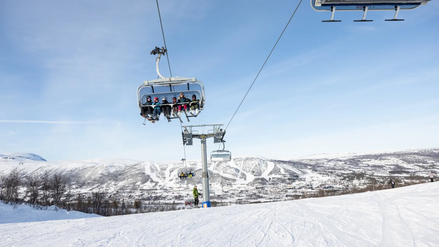 En bild på skidåkare i Geilo