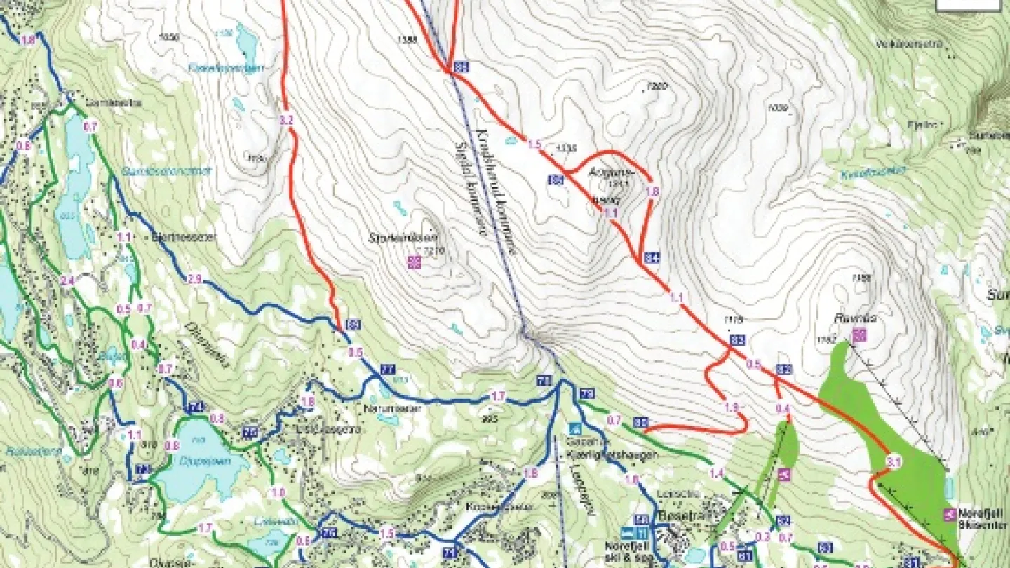 Spårkarta Norefjell