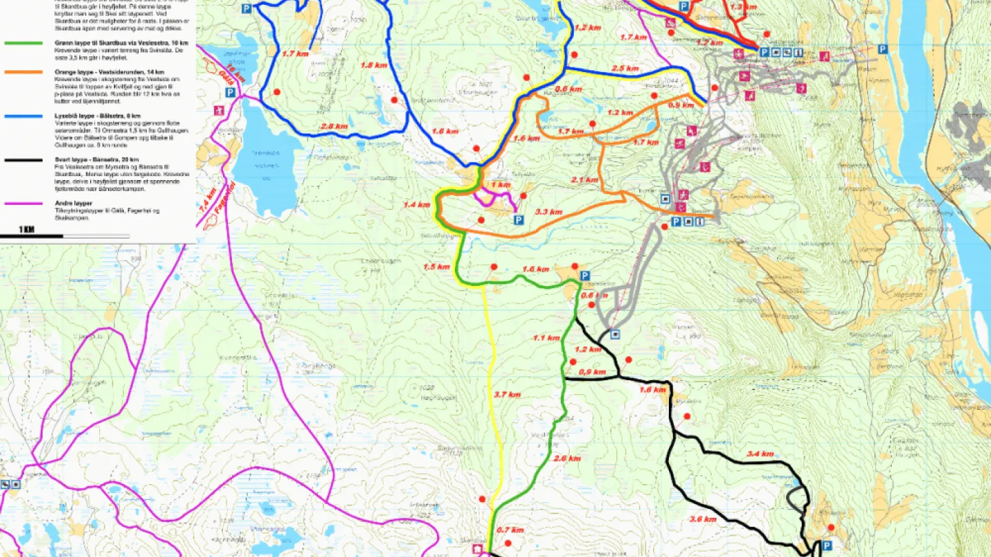 Spårkarta Kvitfjell