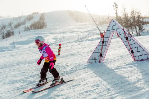 En bild på en skidåkare i Geilo