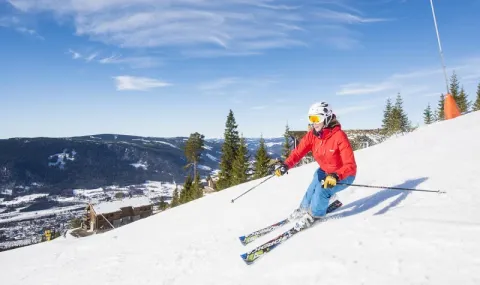 Skidåkare i Hafjell