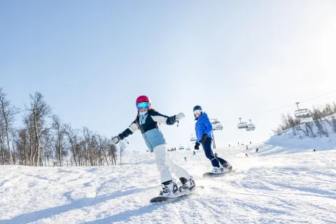En bild på snowboardåkare i Geilo