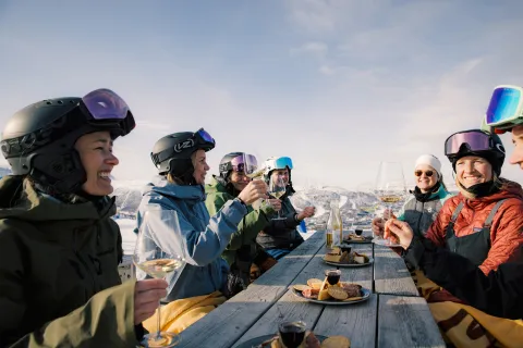 En bild på skidåkare i Geilo