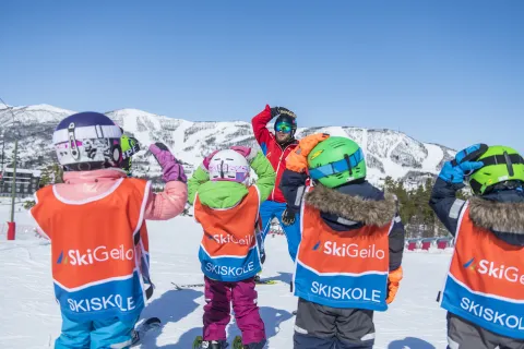 En bild på skidåkare i Geilo
