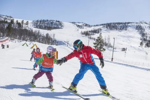 En bild på skidåkare i Geilo